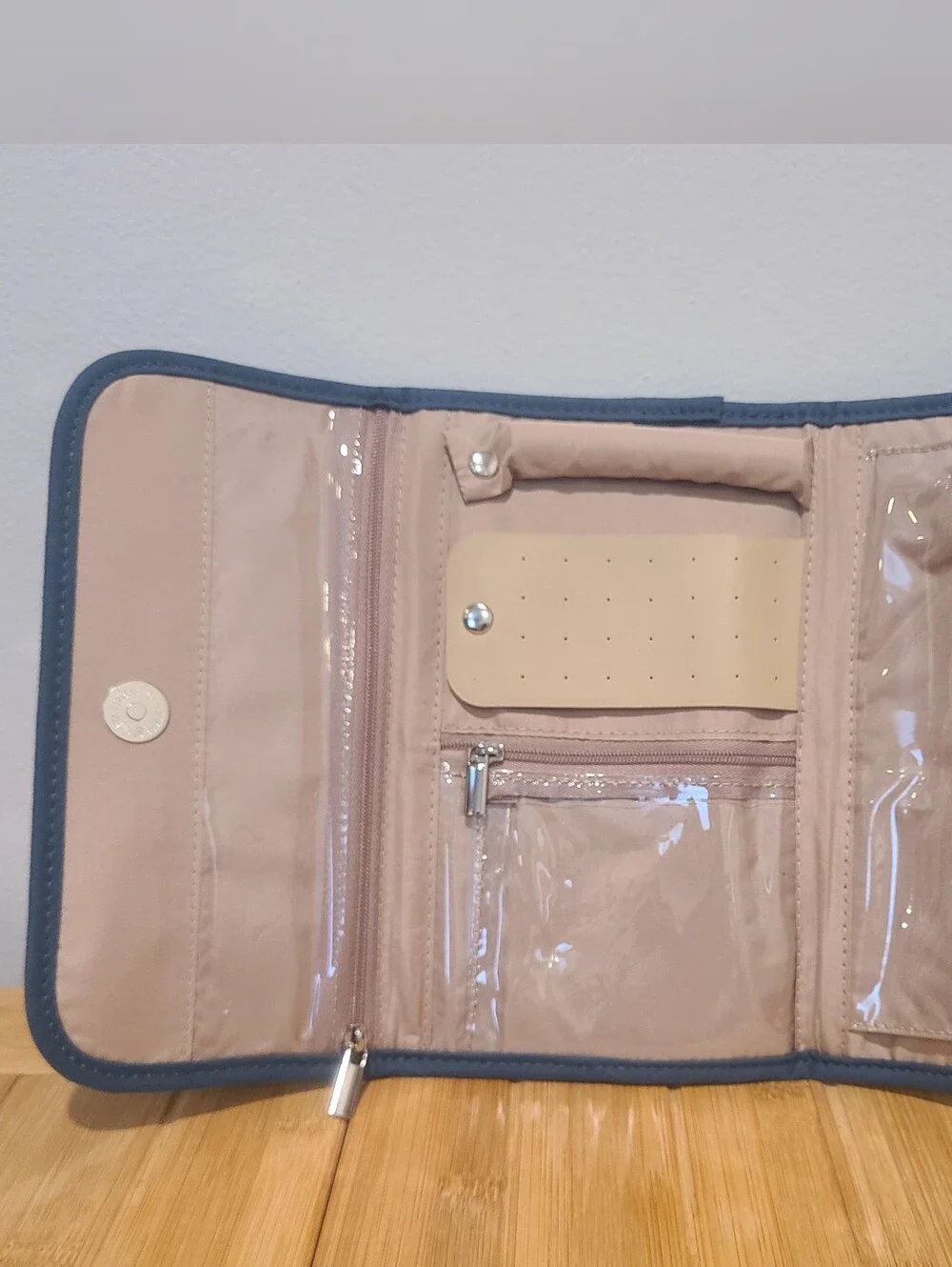 Jewelry Holder Travel Teal Quilted
